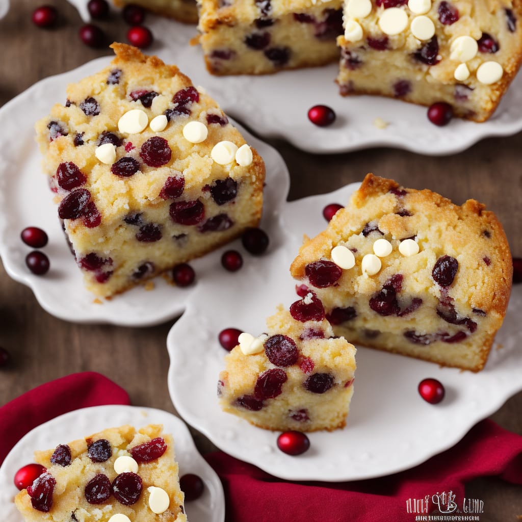 White Chocolate, Orange & Cranberry Christmas Cake