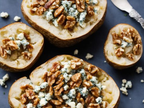 Whole baked celeriac with walnuts & blue cheese