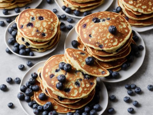 Whole Wheat Blueberry Pancakes