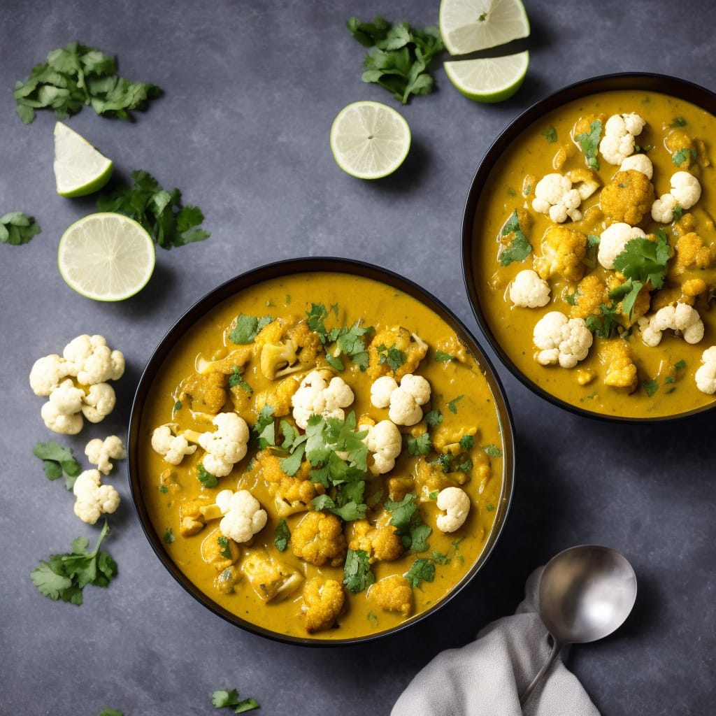 Yellow Lentil & Coconut Curry with Cauliflower