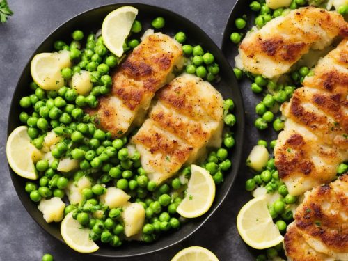 Zesty haddock with crushed potatoes & peas