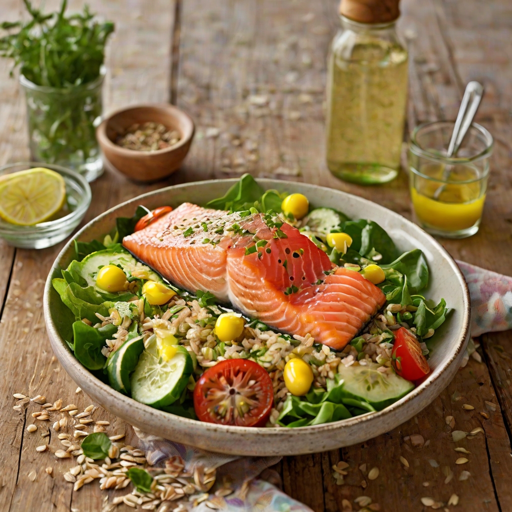 Zingy Salmon & Brown Rice Salad