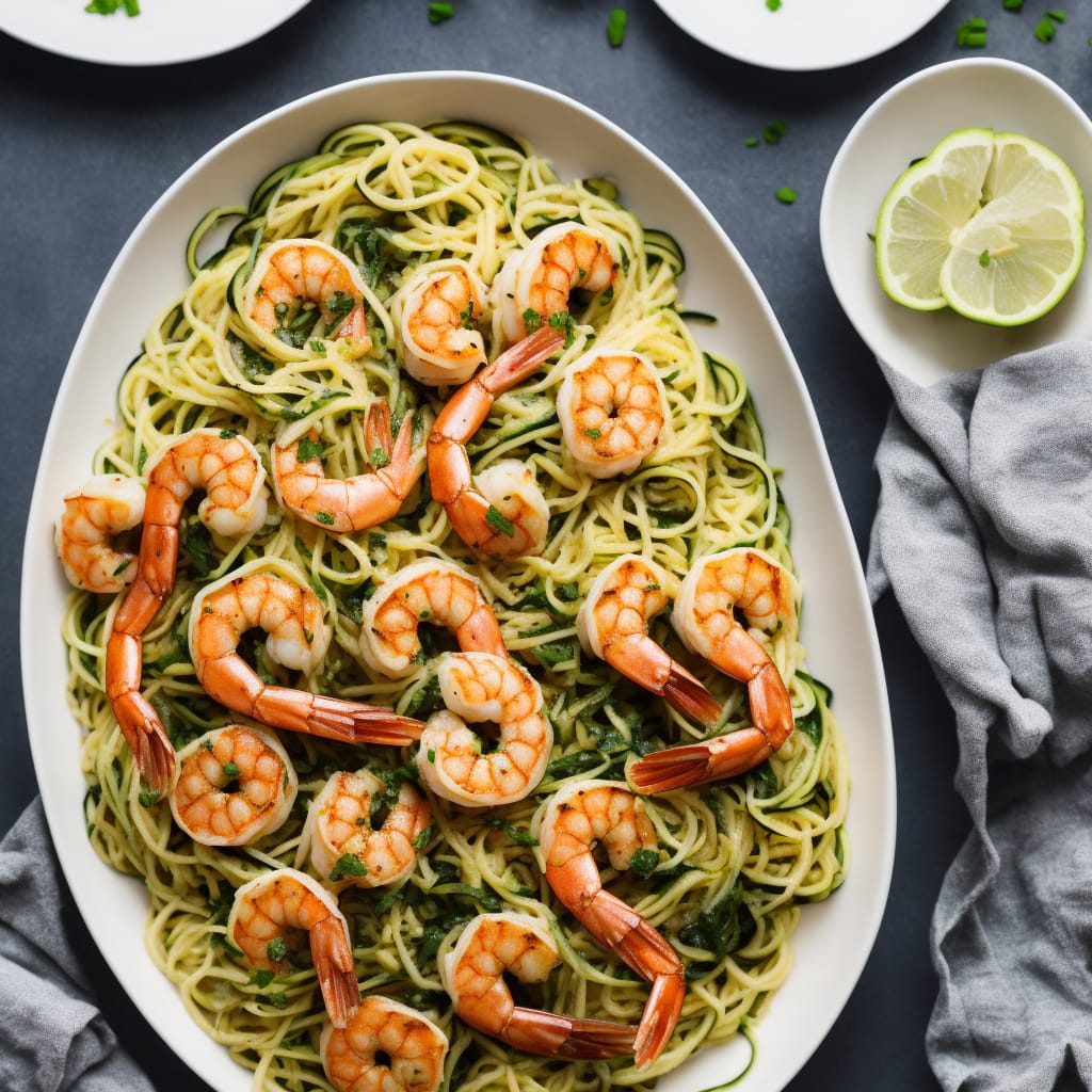 Zucchini Noodle Shrimp Scampi