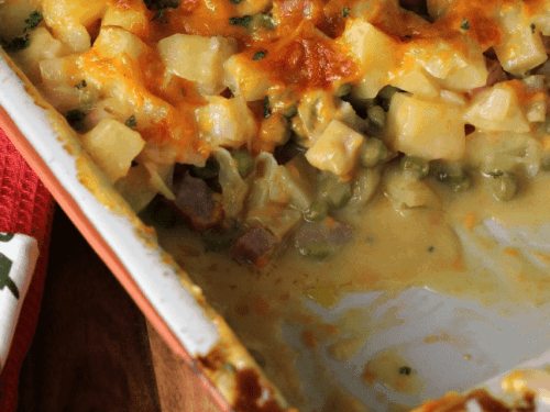 cheesy ham and potato casserole recipe