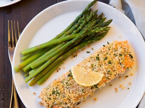 panko crusted honey mustard salmon recipe