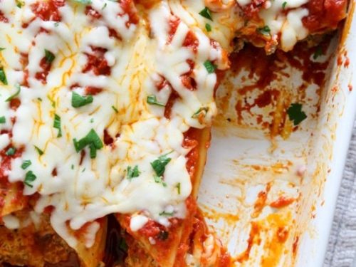 baked beef and cheese manicotti (cannelloni) recipe