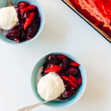 balsamic stone fruit sundae recipe