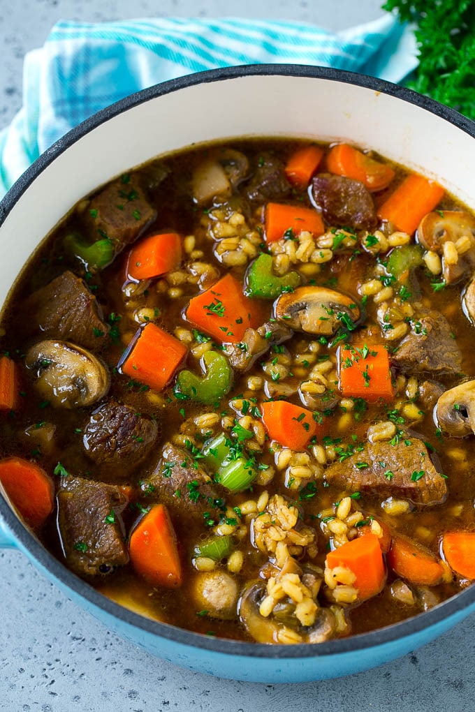 beef barley soup recipe