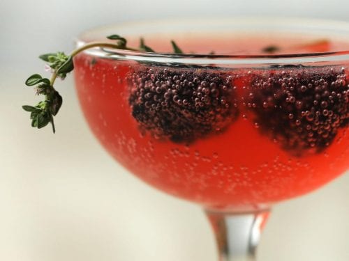 blackberry & thyme french 75 recipe