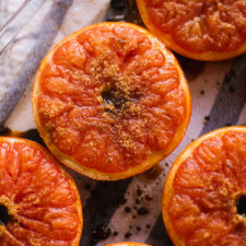 broiled grapefruit with honey yogurt and granola recipe