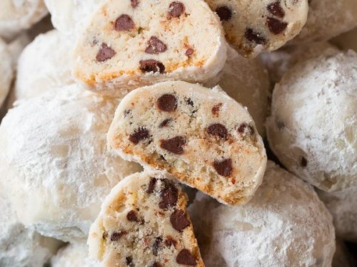 chocolate chip snowball cookies recipe