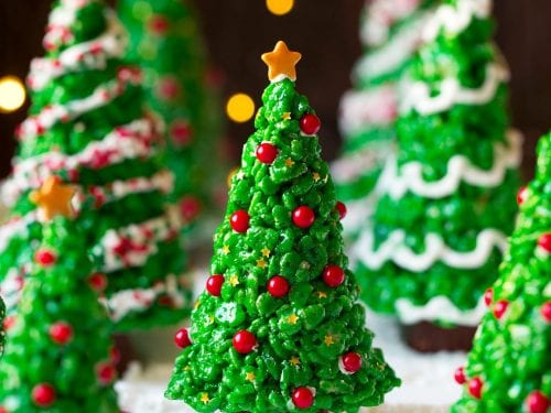 christmas tree rice krispies treats recipe