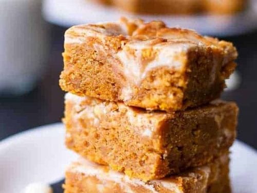 cinnamon cheesecake swirl pumpkin bars recipe