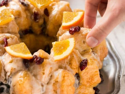 cranberry orange pull apart monkey bread recipe