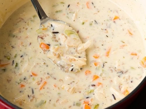 creamy chicken and wild rice soup recipe