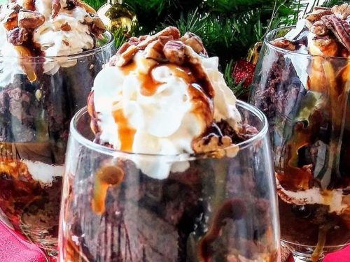 decadent gourmet double chocolate turtle pecan trifle recipe