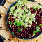 festive pomegranate guacamole recipe