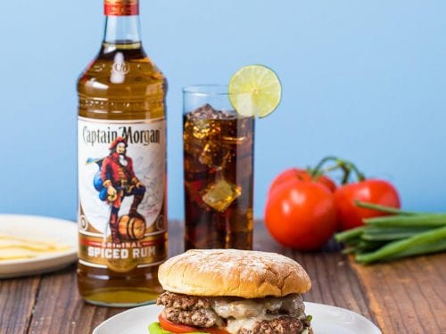 grilled smashed burger and cuba libre recipe