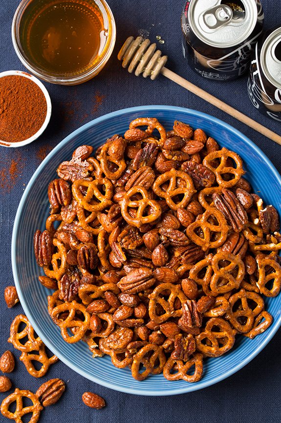 honey-chipotle nut and pretzel mix recipe