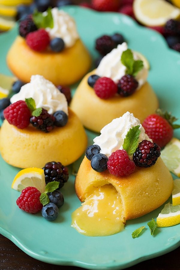 lemon molten lava cakes recipe