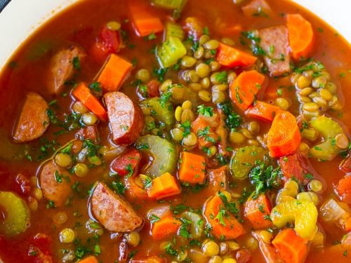 lentil soup with smoked sausage recipe