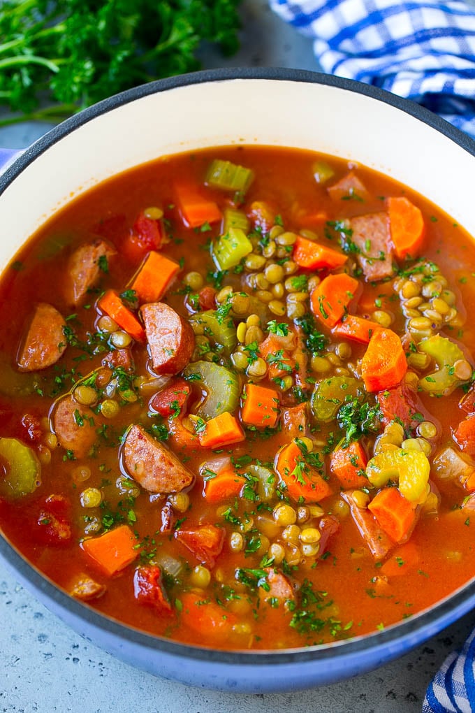 lentil soup with smoked sausage recipe