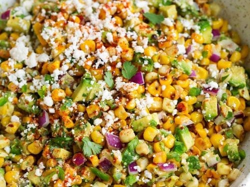 mexican street corn salad with avocado recipe