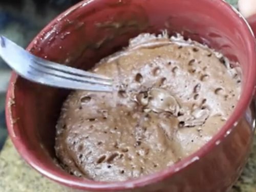 nutella lava cake in a mug recipe