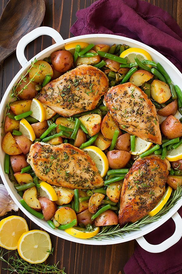 one pan garlic herb chicken and veggies recipe