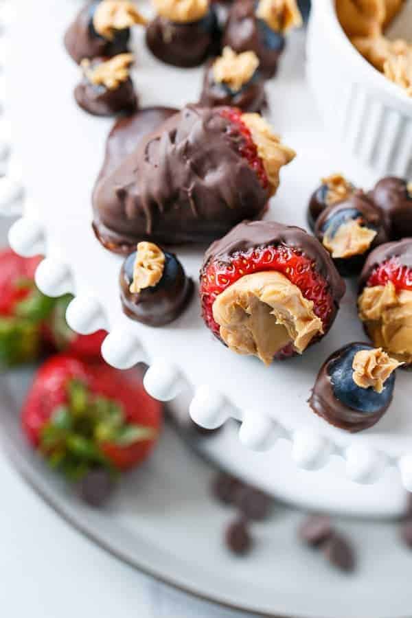 peanut butter stuffed berries recipe