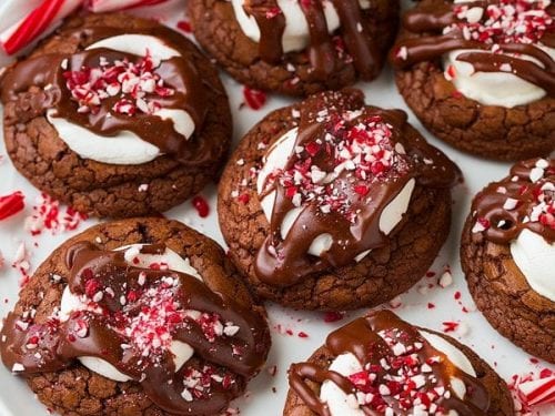 peppermint hot chocolate cookies recipe