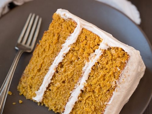 pumpkin cake with cinnamon cream cheese frosting recipe