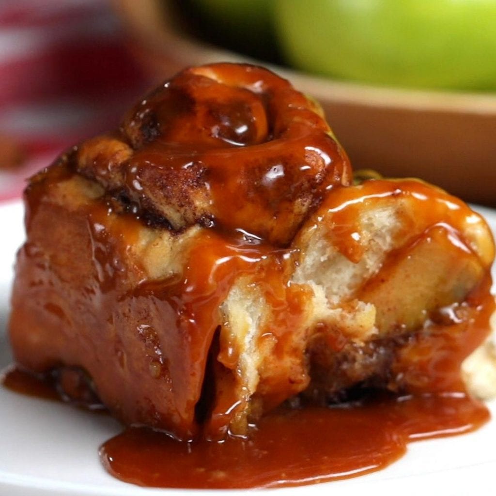 salted caramel apple cinnamon rolls recipe