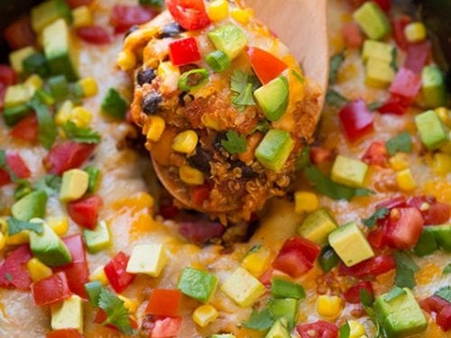 slow cooker enchilada quinoa bake recipe