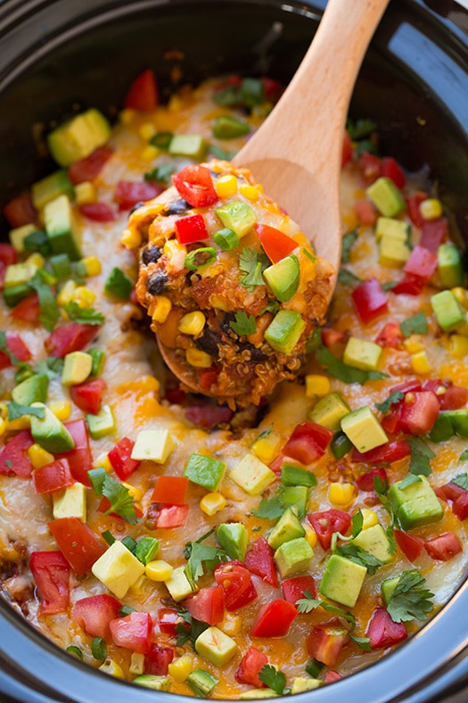 slow cooker enchilada quinoa bake recipe