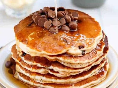 whole wheat choc chip banana bread pancakes recipe