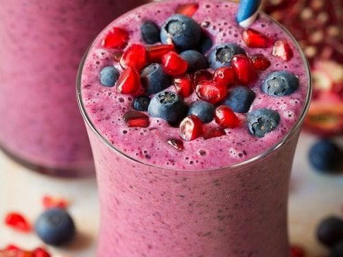 wild blueberry pomegranate smoothie recipe