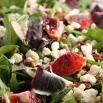 blood orange salad with gorgonzola, pecans and baby greens recipe