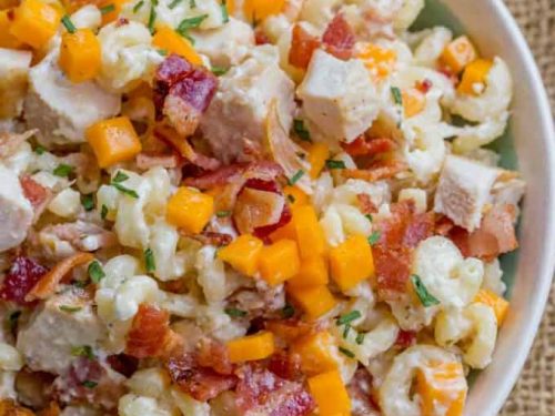 chicken bacon ranch pasta salad recipe