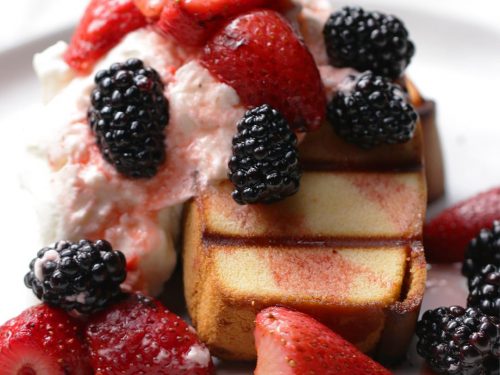 grilled pound cake with berries recipe