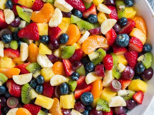 honey lime rainbow fruit salad recipe