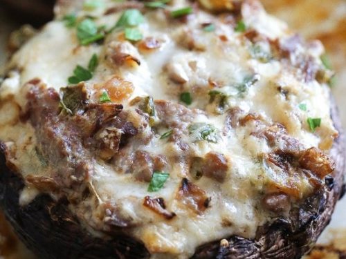 philly cheesesteak stuffed portobello mushrooms recipe