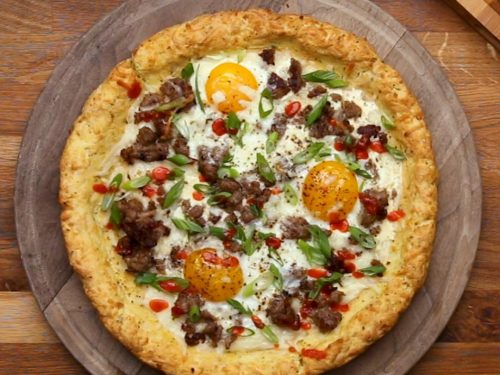 flourless potato crust breakfast pizza recipe