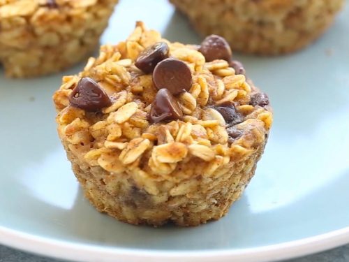 pumpkin chocolate chip baked oatmeal cups recipe