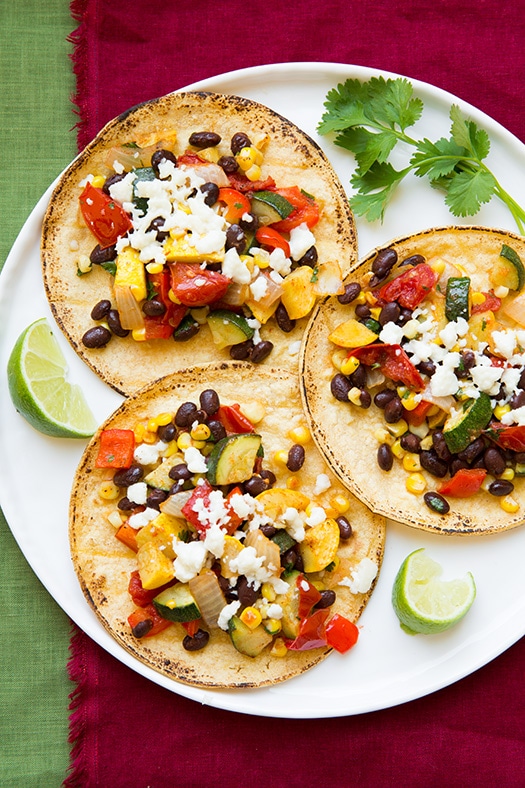 roasted veggie and black bean tacos recipe