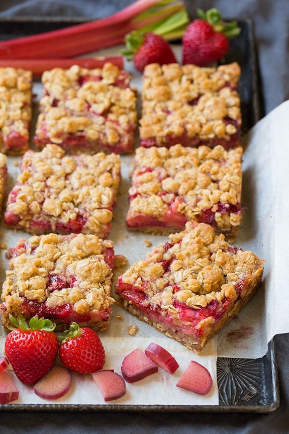 strawberry rhubarb bars recipe