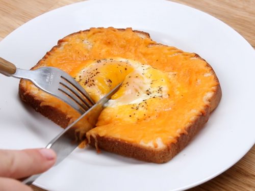 cheesy egg toast perfect for breakfast recipe