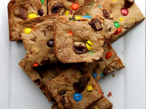 halloween candy cookie bars recipe