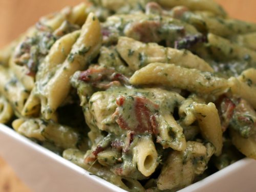 one-pot chicken spinach bacon alfredo recipe