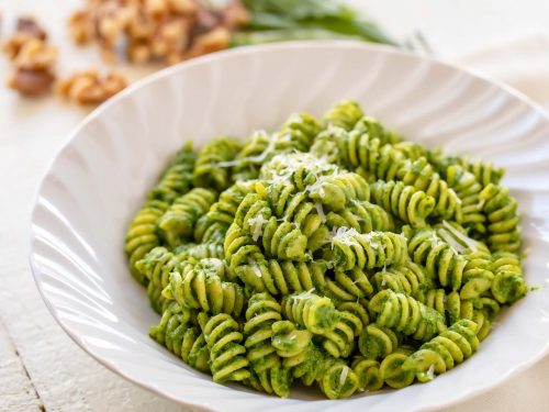 rotini with kale and walnut pesto recipe